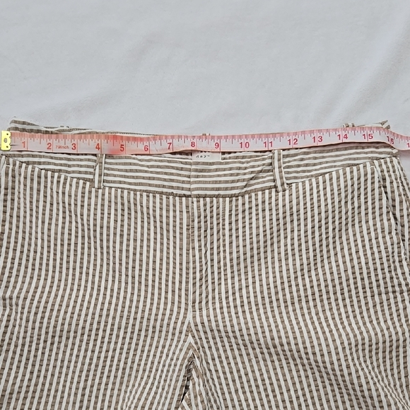 A New Day 100% Cotton Tan/White Striped Pants - Picture 4 of 11